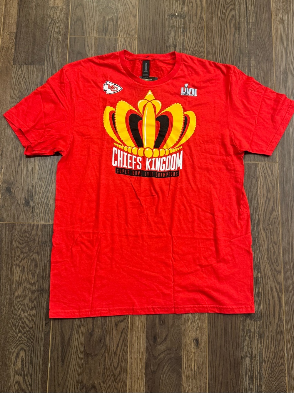 Fanatics Red Kansas City Chiefs Super Bowl LVII Champions Chiefs Kingdom T-Shirt